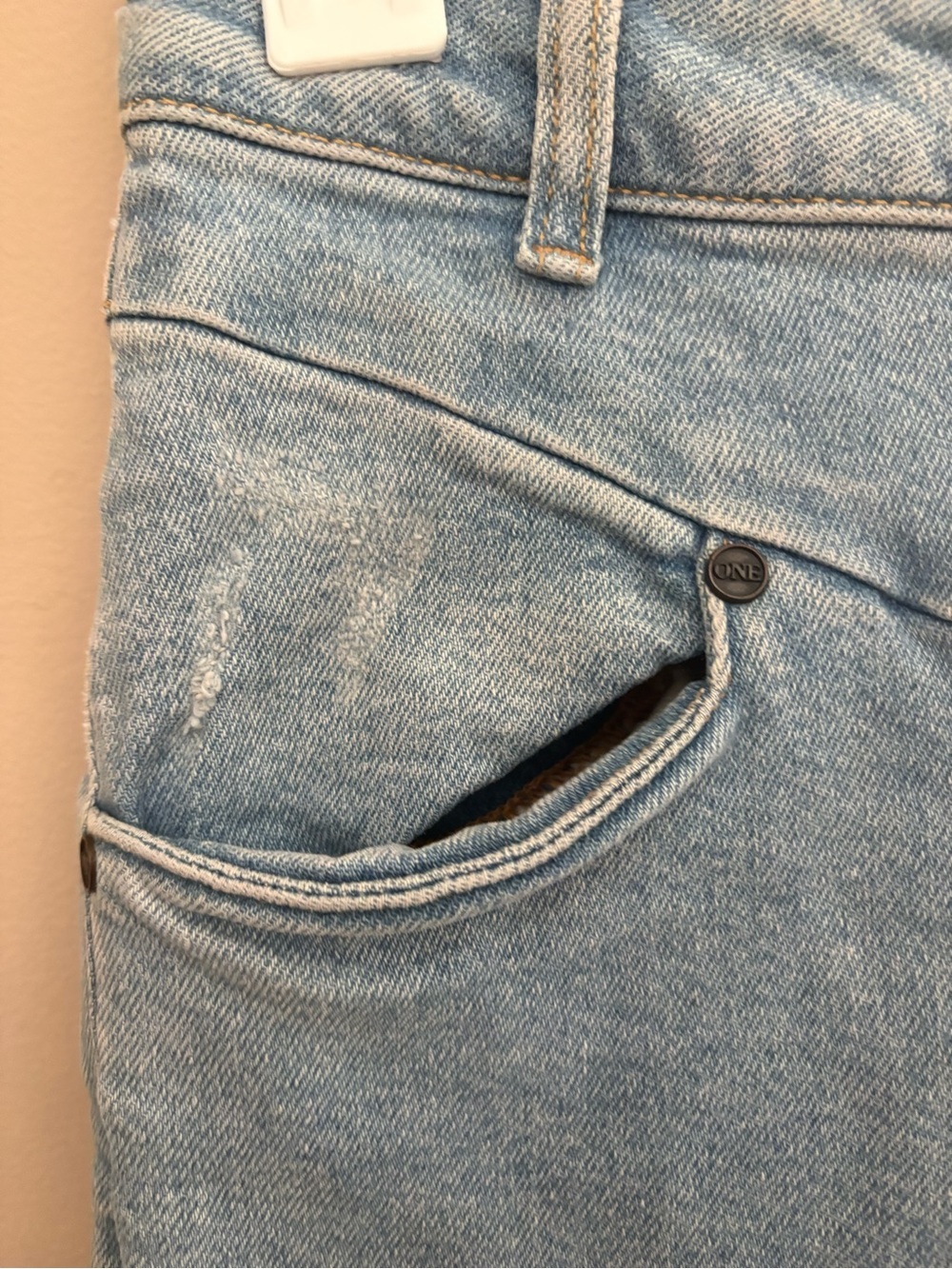 One Teaspoon Preachers High Waist Skinny Stretch Denim Jeans - light blue Sz 26 - Picture 3 of 7